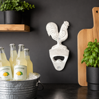 Cast Iron Rooster Wall-Mounted Bottle Opener - 2 colours