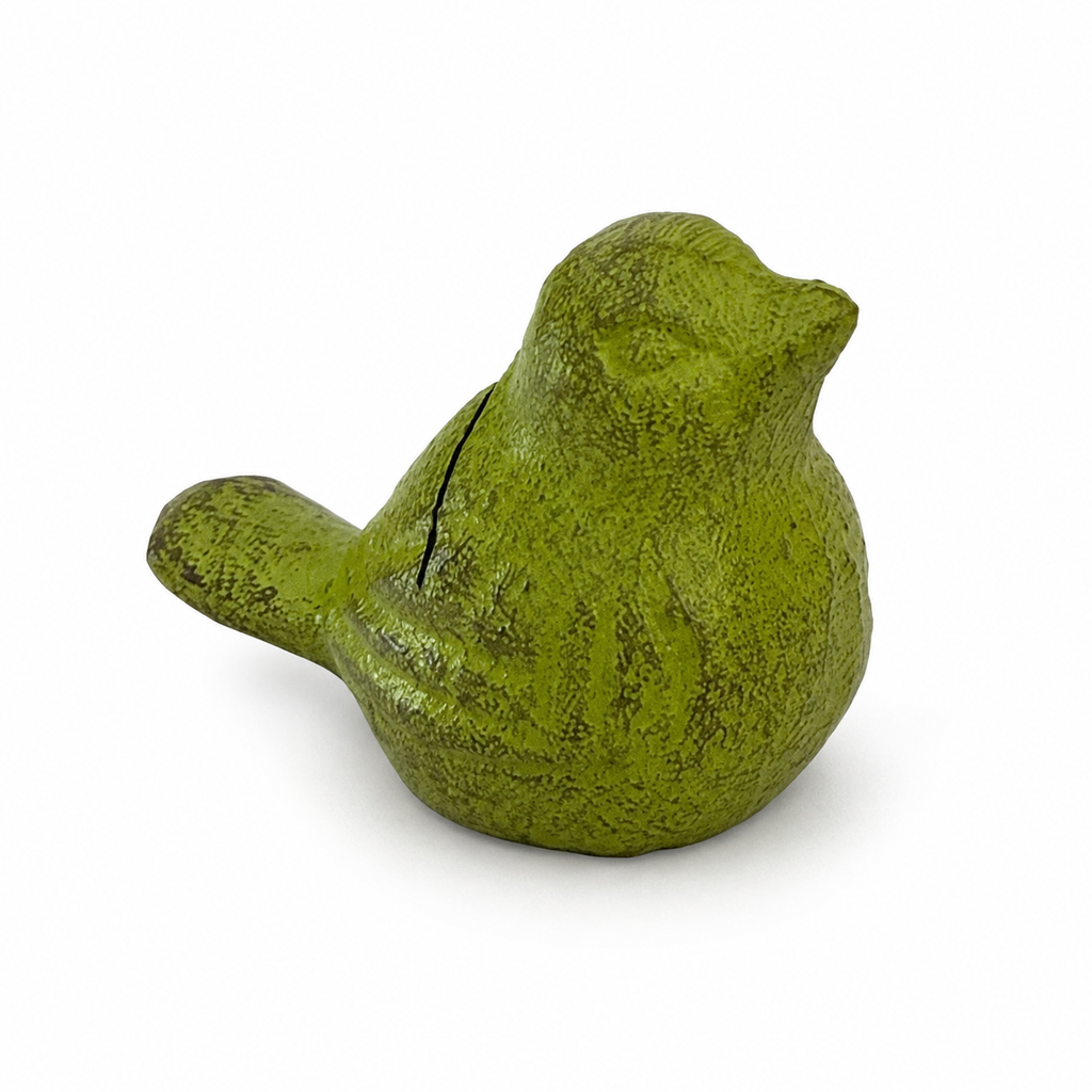 Cast Iron Plump Tiny Bird Card/Photo Holders – Set of 4 - 2 colours