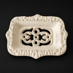 Antique White Cast Iron Soap Dish