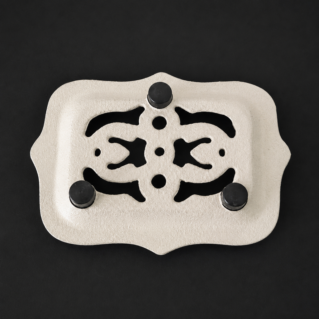 Antique White Cast Iron Soap Dish