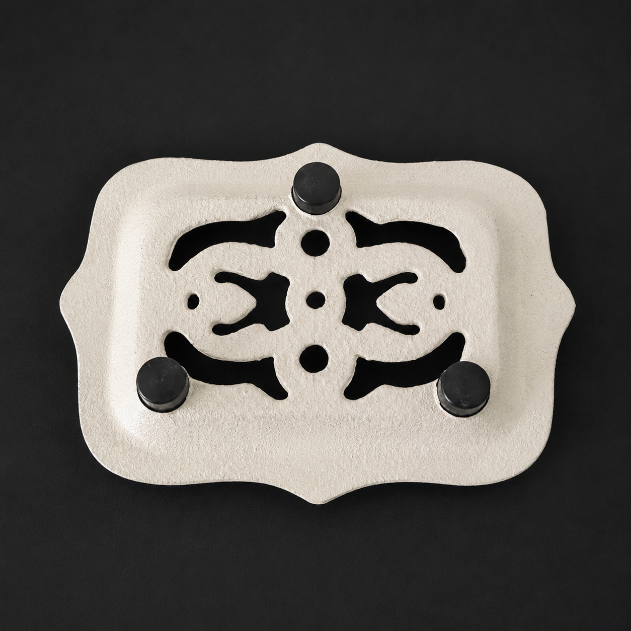 Antique White Cast Iron Soap Dish