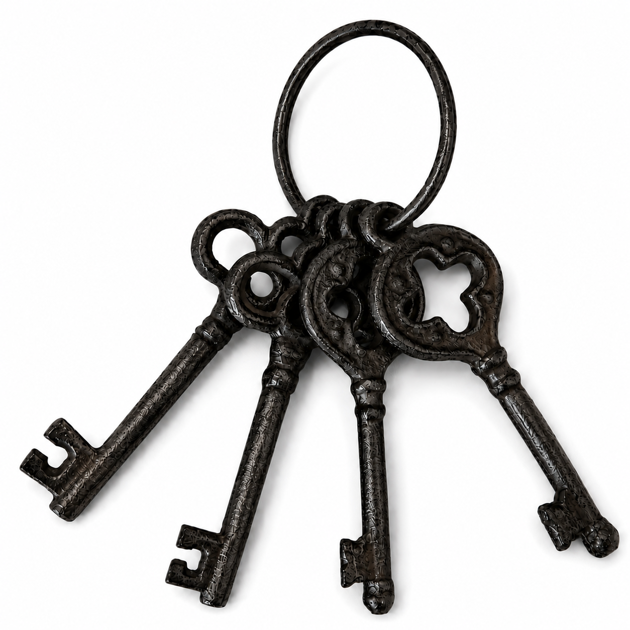 Cast Iron Skeleton Keys – Set of 4