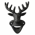 Cast Iron Stag Head Wall-Mounted Bottle Opener