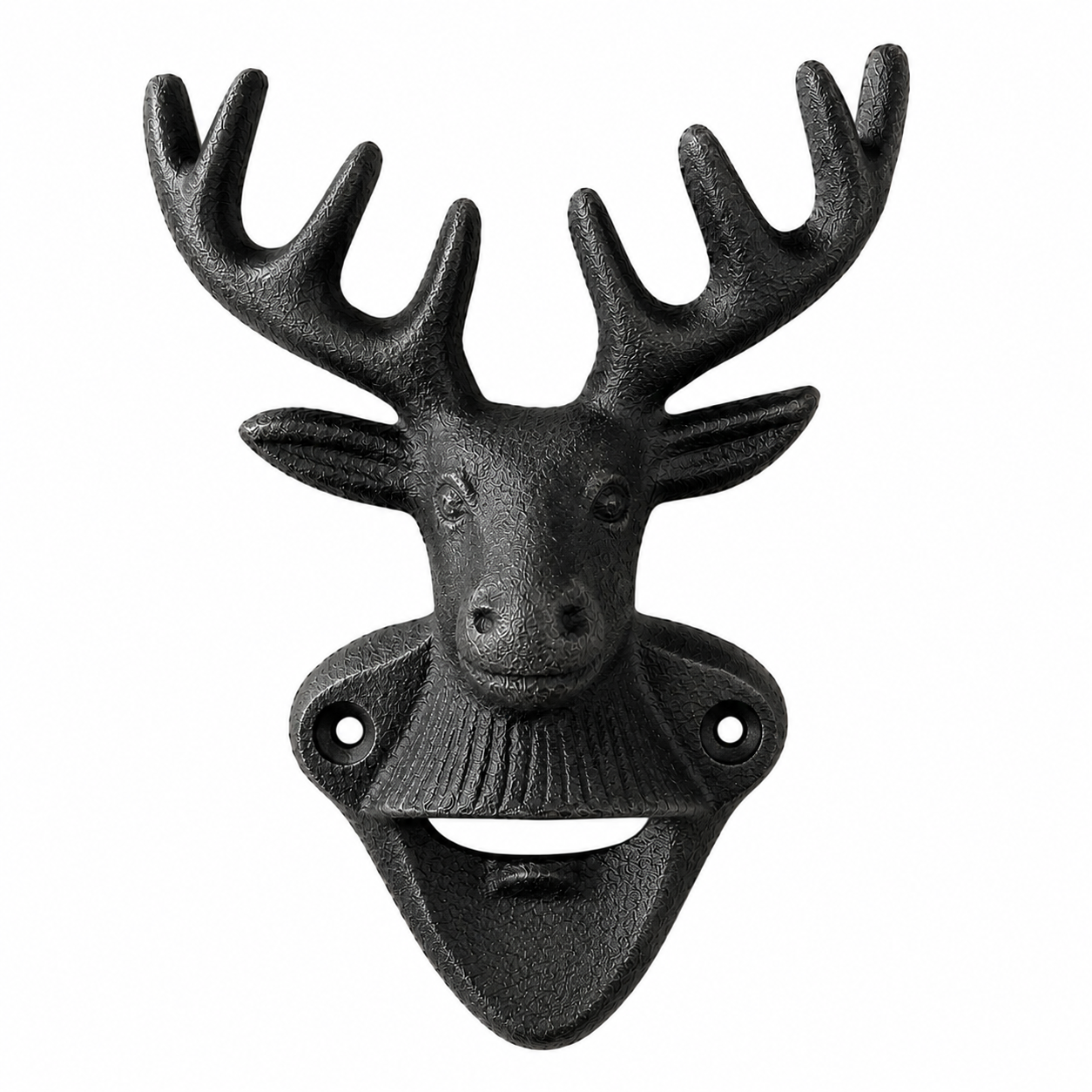 Cast Iron Stag Head Wall-Mounted Bottle Opener
