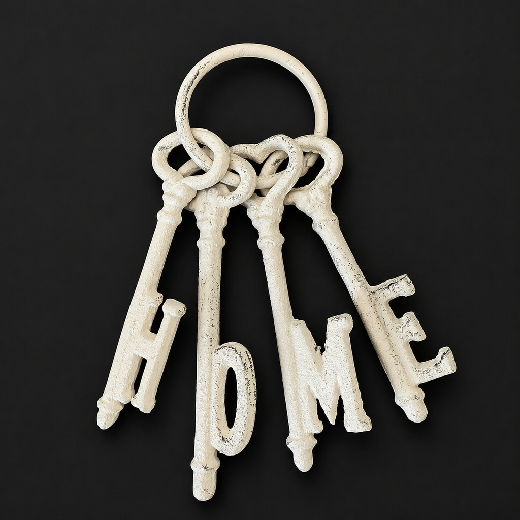 Vintage Inspired Cast Iron HOME Skeleton Keys