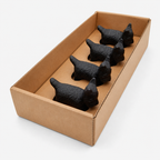 Cast Iron Scottie Dog Card/Photo Holders – Set of 4 - 3 colours