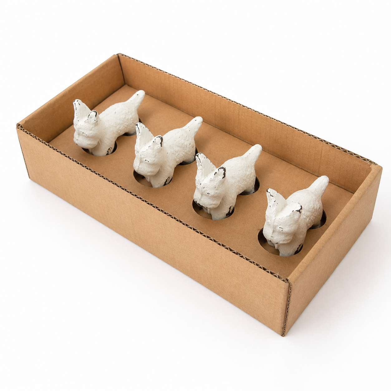 Cast Iron Scottie Dog Card/Photo Holders – Set of 4 - 3 colours