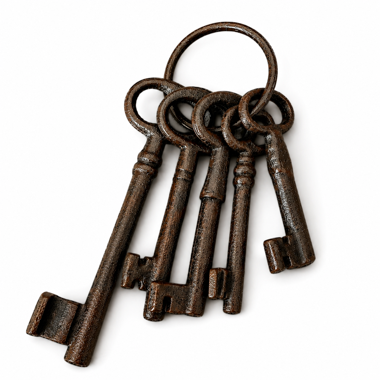 Cast Iron Skeleton Keys - Set of 5
