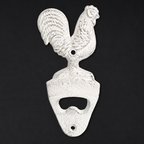 Cast Iron Rooster Wall-Mounted Bottle Opener - 2 colours