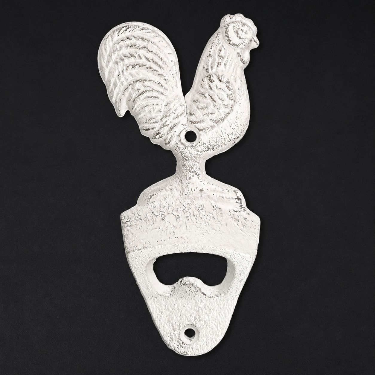 Cast Iron Rooster Wall-Mounted Bottle Opener - 2 colours
