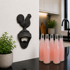 Cast Iron Rooster Wall-Mounted Bottle Opener - 2 colours