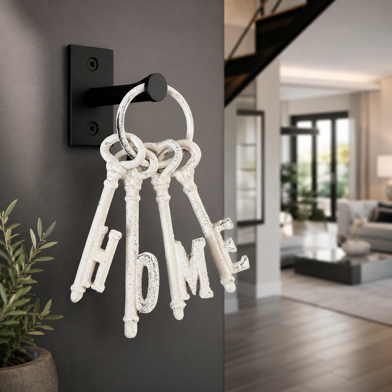 Vintage Inspired Cast Iron HOME Skeleton Keys