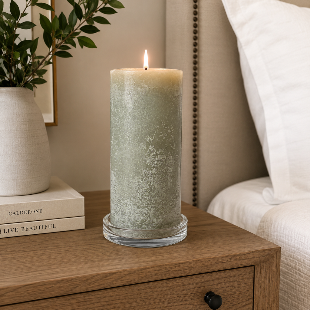 Simple Classic Glass Wine & Candle Base