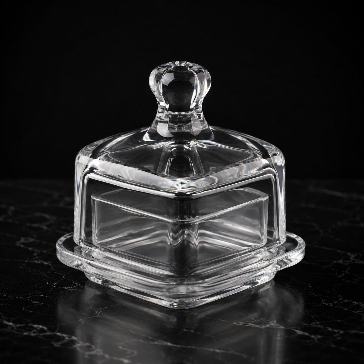 Covered Glass Dish
