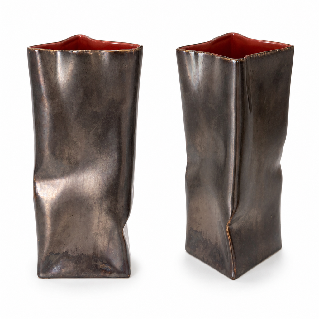 Wave Metallic Glaze Vase