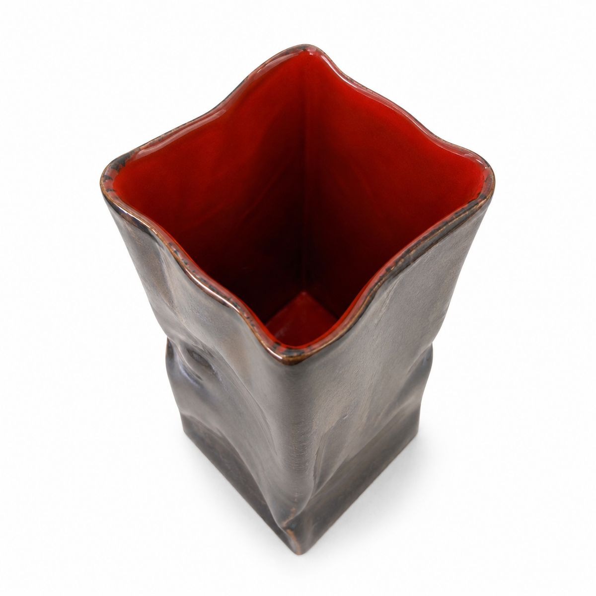 Wave Metallic Glaze Vase