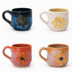 Peony Pottery Mugs