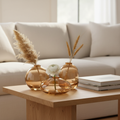 Amber Bud Vases Coffee Table