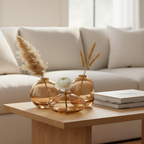 Amber Bud Vases Coffee Table