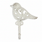 Antique White Bird Hook - Full View