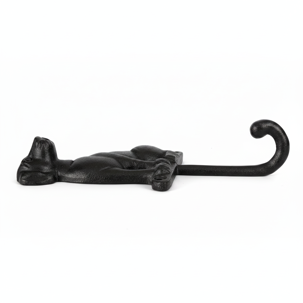 Cast Iron Cat Hook – Side Profile Square