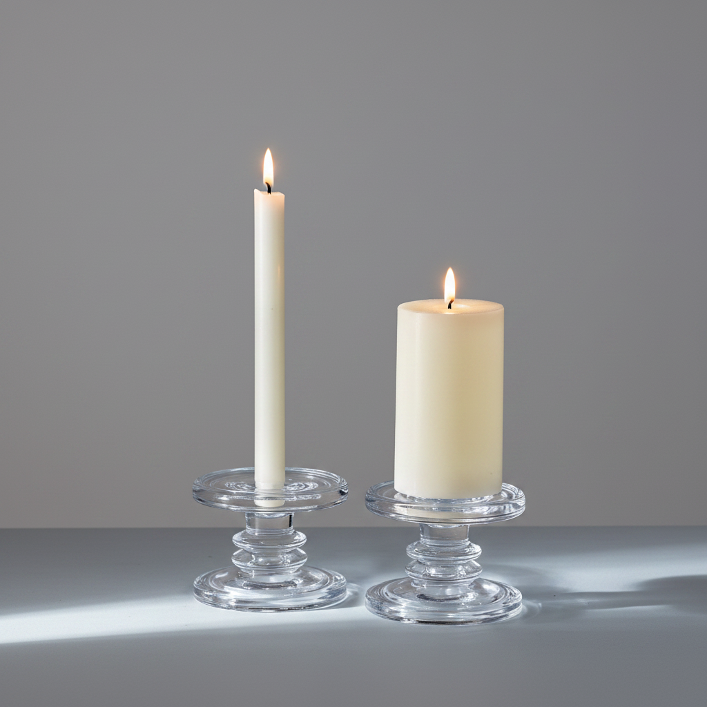 Glass Candle Holders Clean Minimal 1:1